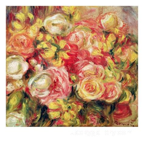 Roses Red by Renior by Pierre Auguste Renoir paintings reproduction